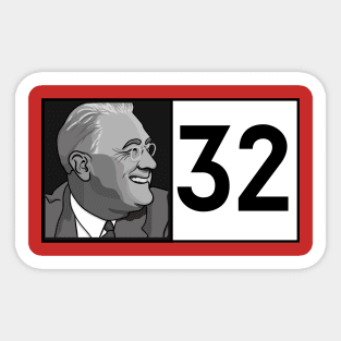 Roosevelt 32 Portrait Sticker